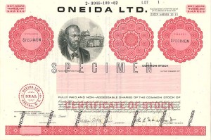 Oneida Ltd. - Stock Certificate